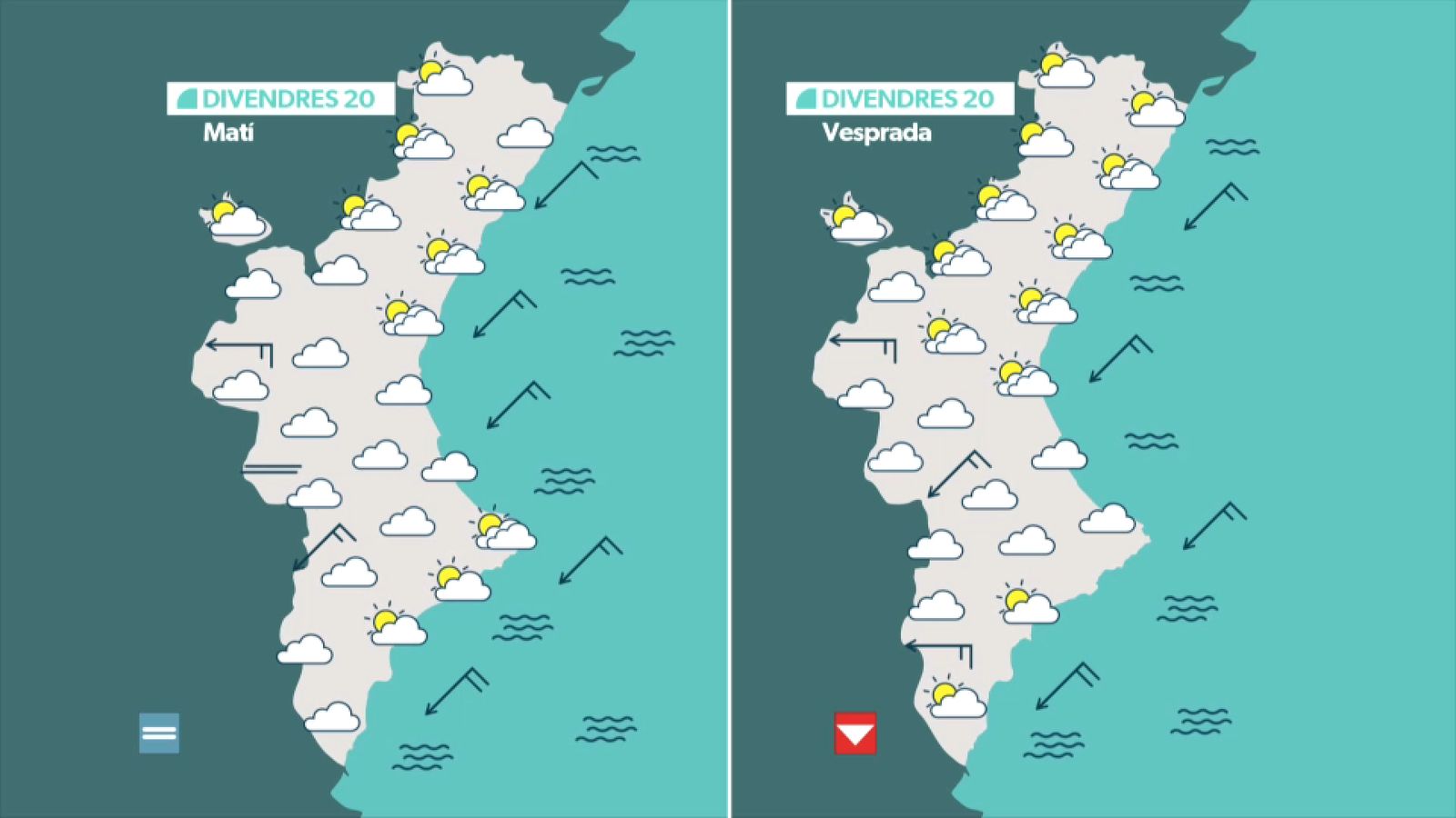 La previsió, divendres 20