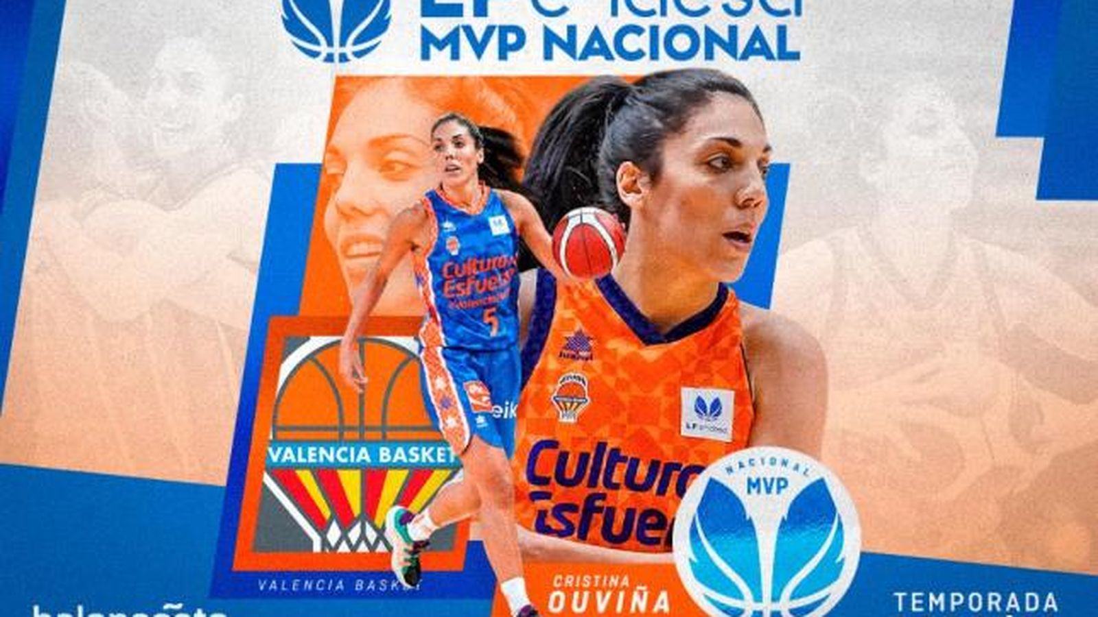 Cristina Ouviña, MVP nacional de la LLiga Femenina Endesa