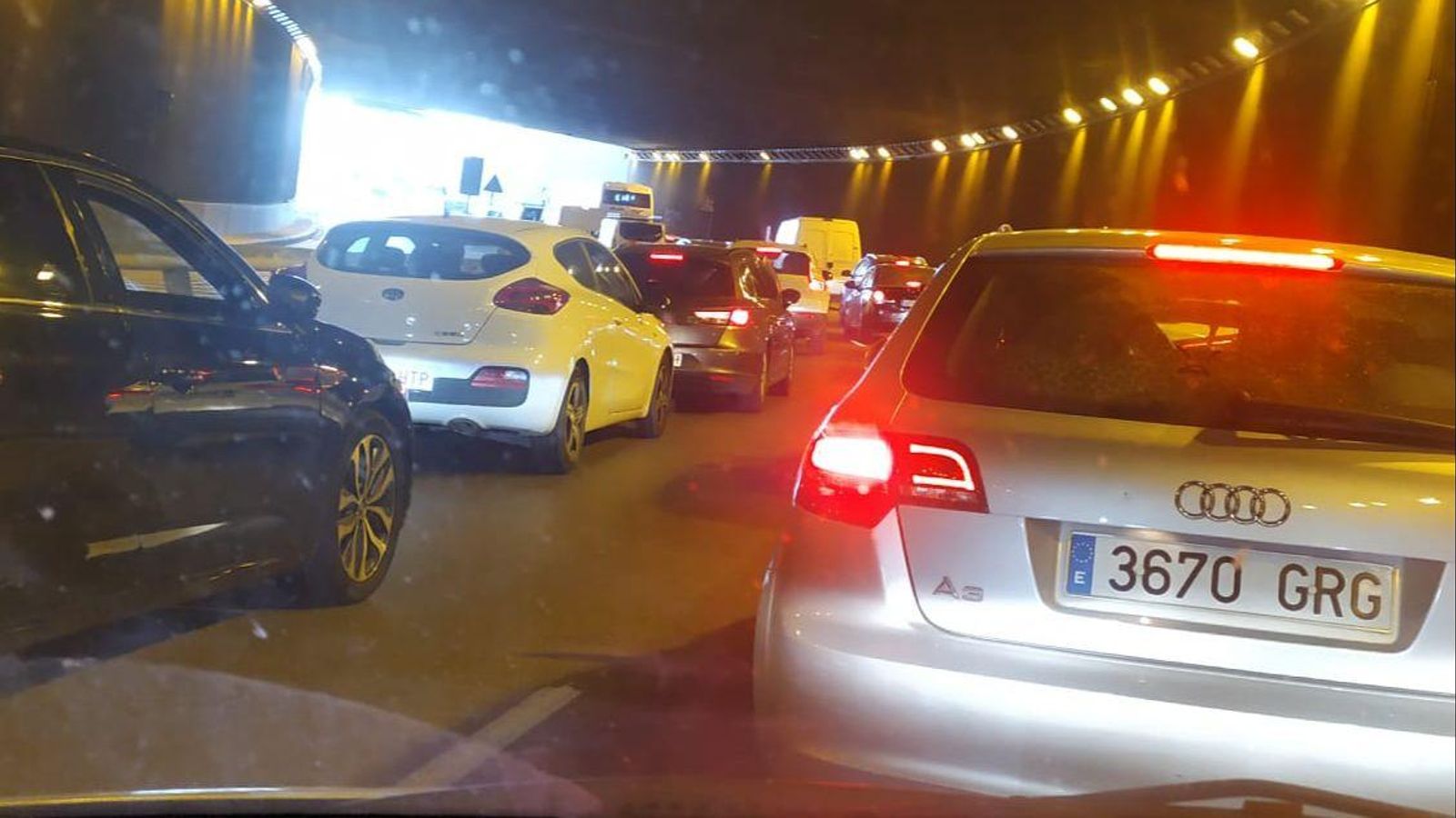 Embús que presentava el túnel que creua per baix de Fira València