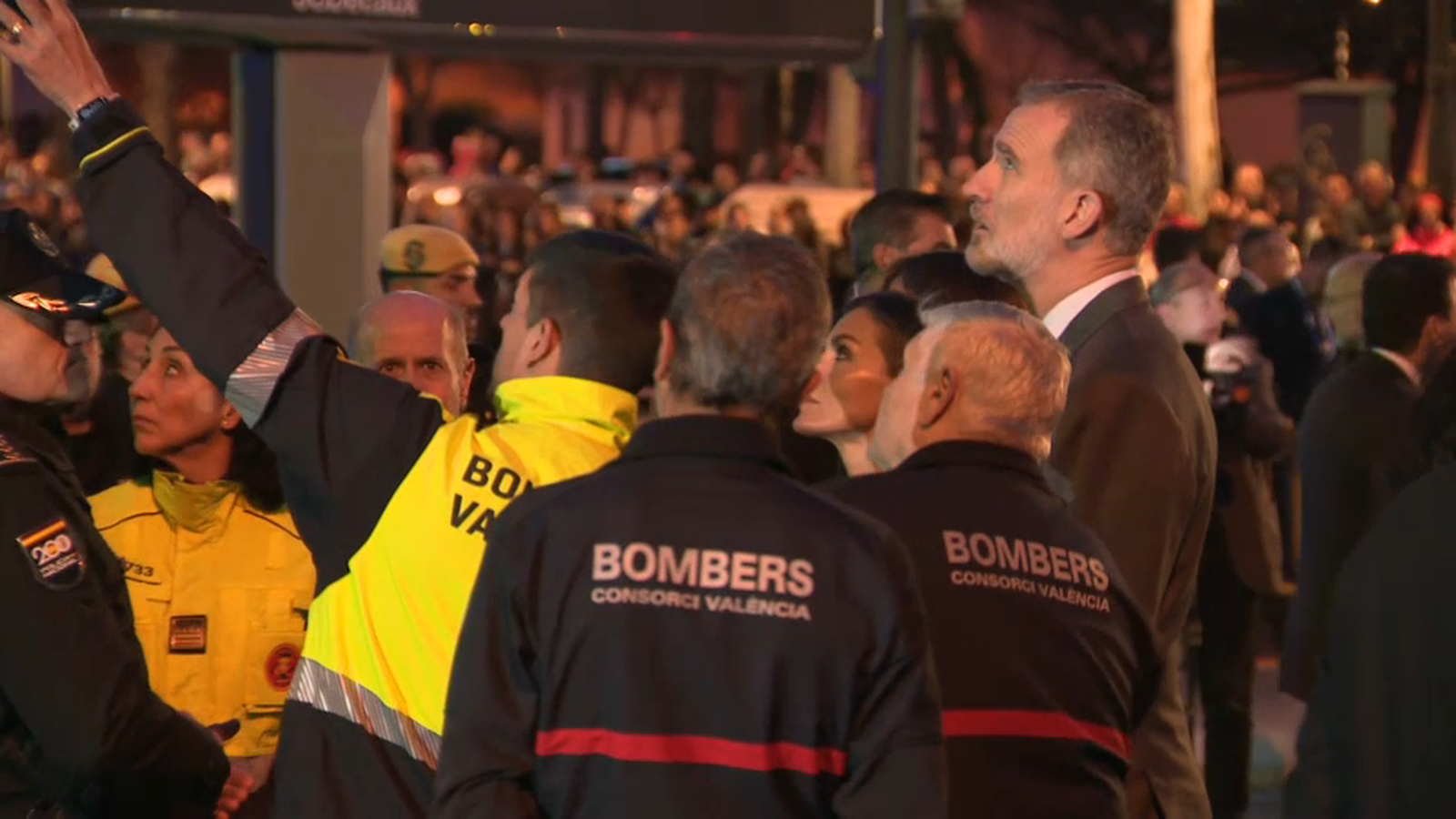 Els reis visiten la zona incendiada a Campanar