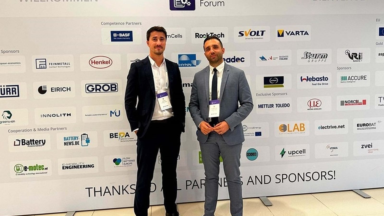 L'alcalde de Sagunt, Darío Moreno, i el regidor d'Indústria, Toni Iborra, participen en el Future Battery Fòrum de Berlín
