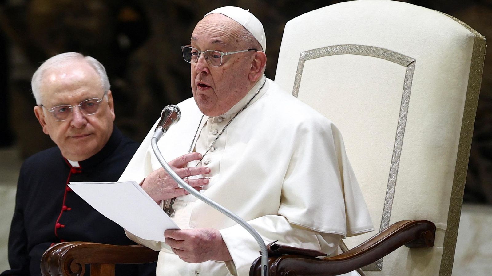 Una de les últimes audiències del papa Francesc al Vaticà, el 18 de febrer