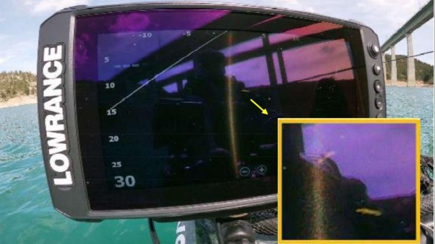 Un dels aparells emprats per a captar imatges amb el sistema d'ecosondes en 3D en l'aigua dels pantans Un dels aparells emprats per a captar imatges amb el sistema d'ecosondes en 3D en l'aigua dels pantans