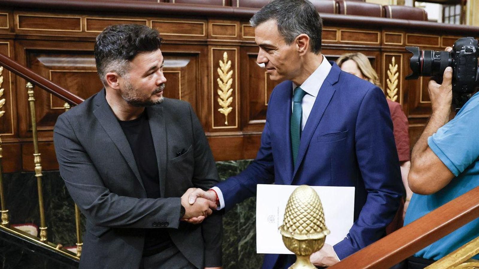 Ronda de converses del president del govern, Pedro Sánchez, amb els socis d'investidura