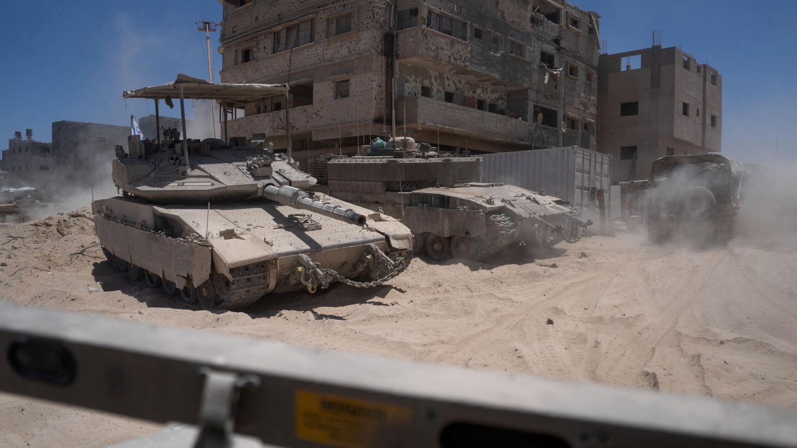 Un tanc israelià, en una imatge d'arxiu Un tanc israelià, en una imatge d'arxiu