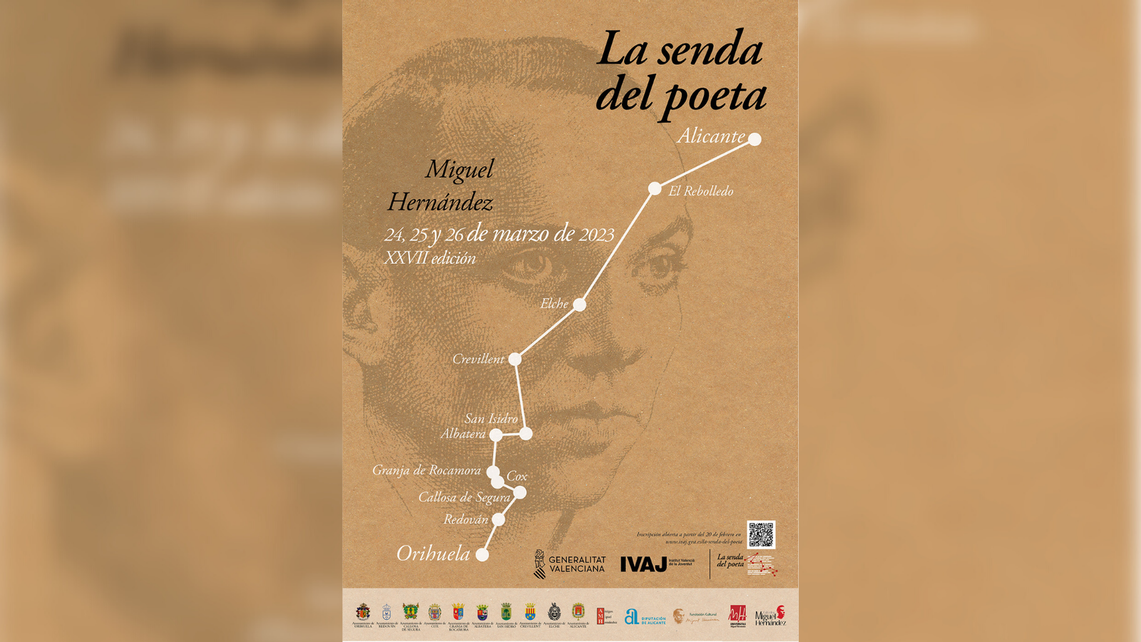 Cartell promocional de la Senda del Poeta 2023