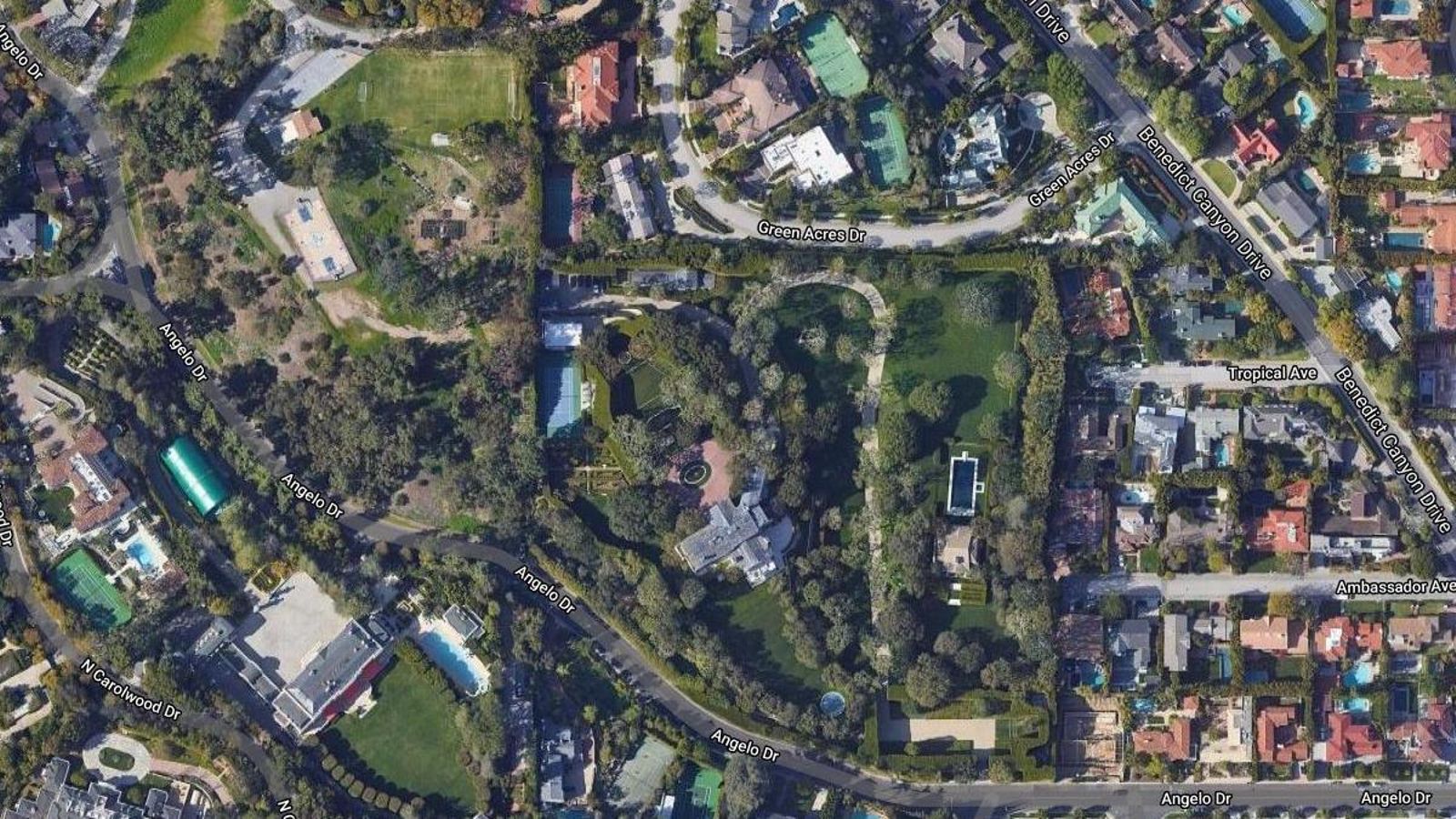 Imatge de la mansió adquirida per Jeff Bezos des de Google Maps.