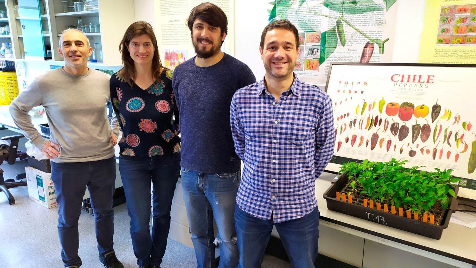 Santiago Vilanova, Ana Fita, Leandro Pereira i Adrián Rodríguez-Burruezo formen part de l’equip d’investigació de la UPV