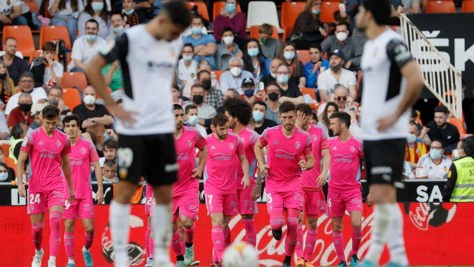 Els navarresos celebren un dels gols