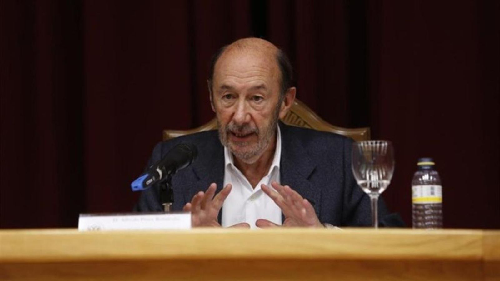 L'exvicepresident del govern espanyol, Alfredo Pérez Rubalcaba L'exvicepresident del govern espanyol, Alfredo Pérez Rubalcaba