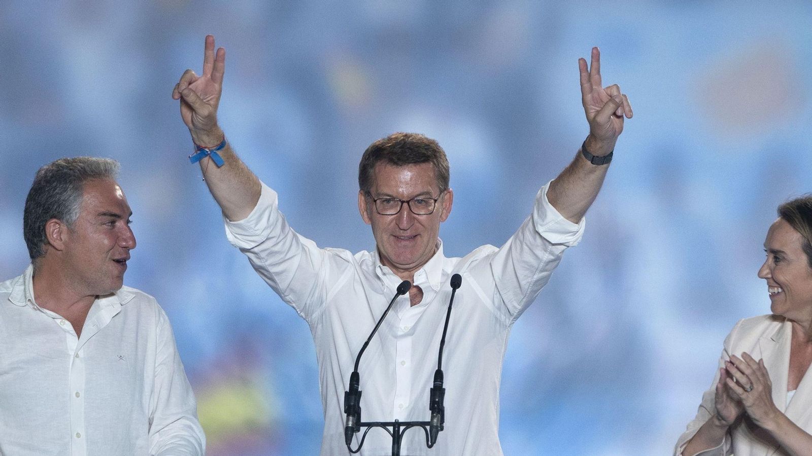 Feijóo celebra els resultats del 23J des de la seu del PP