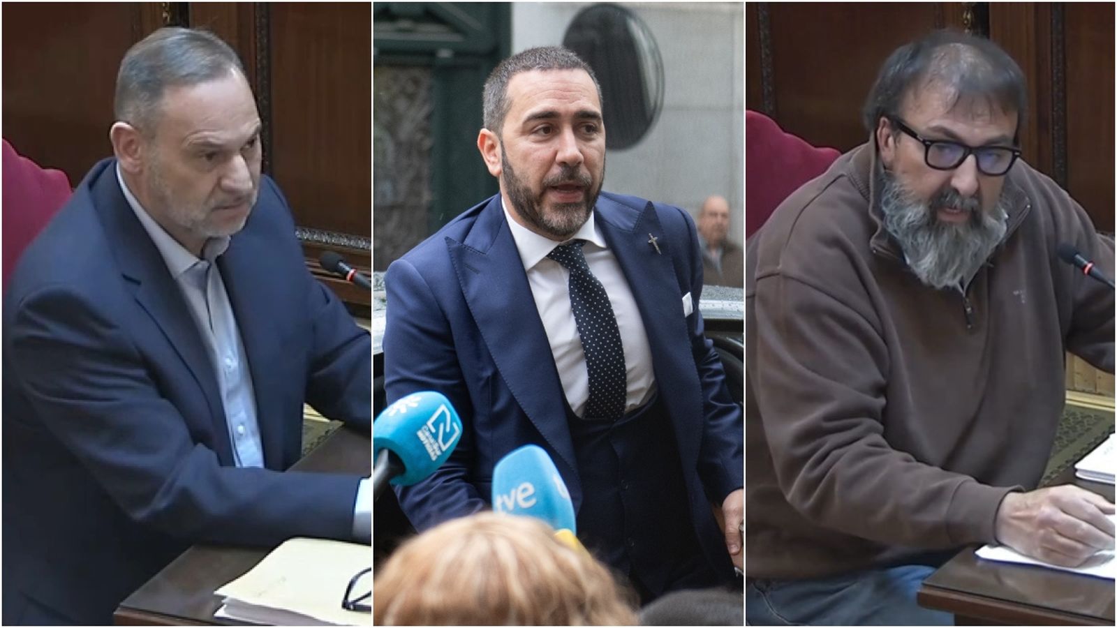D'esquerra a dreta, l'exministre José Luis Ábalos, l'empresari Víctor de Aldama, i l'exassessor ministerial Koldo García