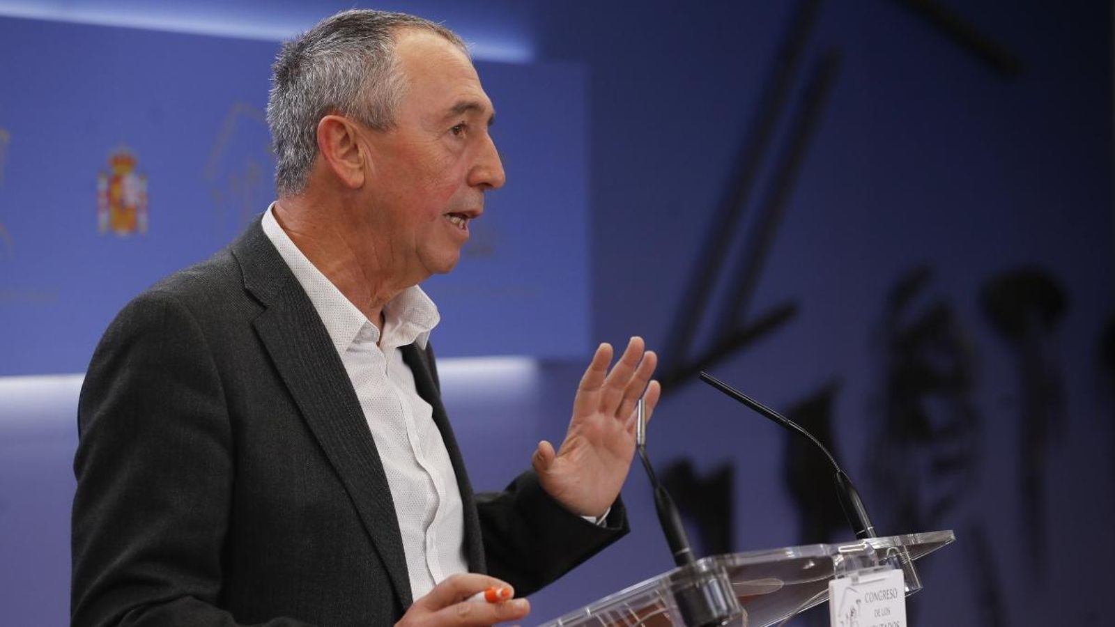 El diputat de Compromís, Joan Baldoví, en una roda de premsa oferida aquesta setmana