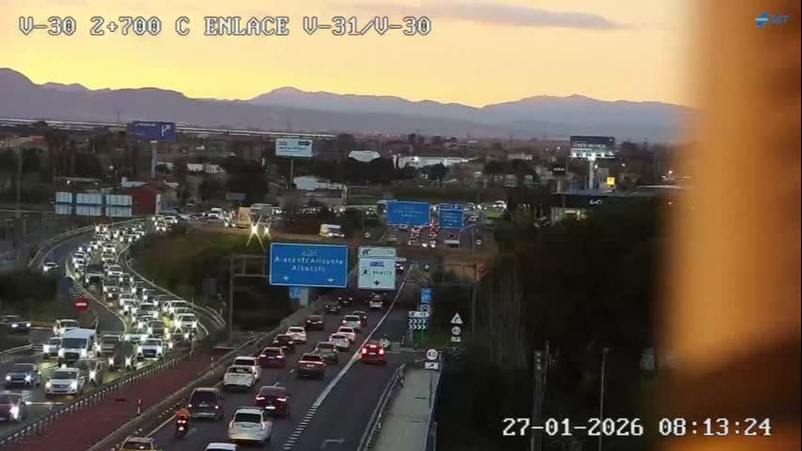 Congestió a la V-30 este dimarts