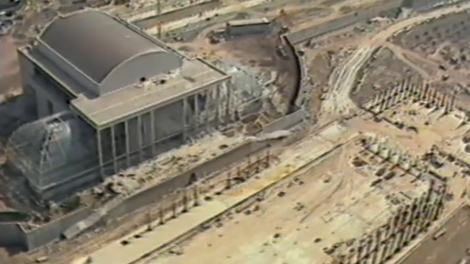 Imatges del Palau de la Música durant el procés de construcció