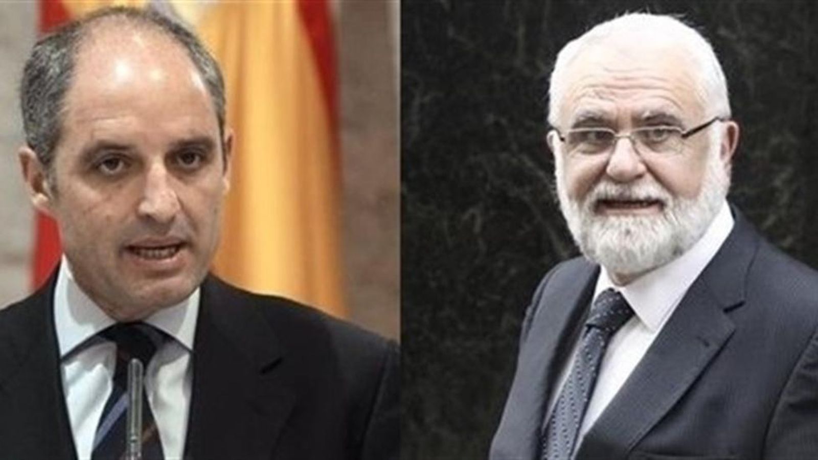 Francisco Camps i Juan Cotino, en una imatge d'arxiu Francisco Camps i Juan Cotino, en una imatge d'arxiu