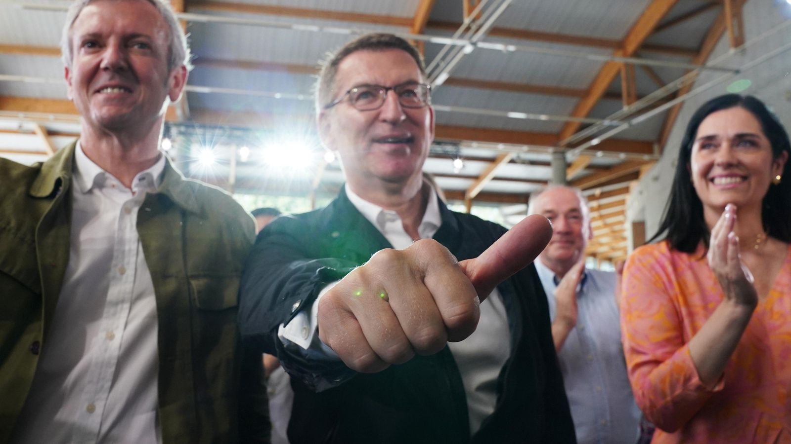 Alberto Núñez Feijóo, en un acte de partit aquest diumenge a Santiago de Compostela