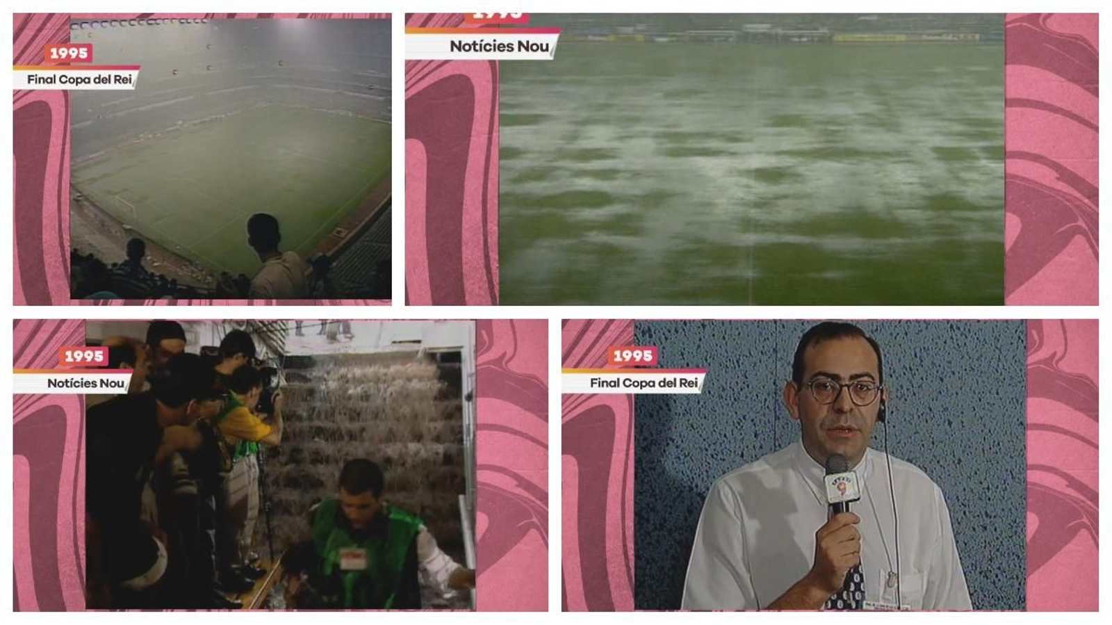 Llamps, trons, granís i aigua a bots i barrals marcaren la jornada. "El diluvi universal", segons ha explicat mateix periodista