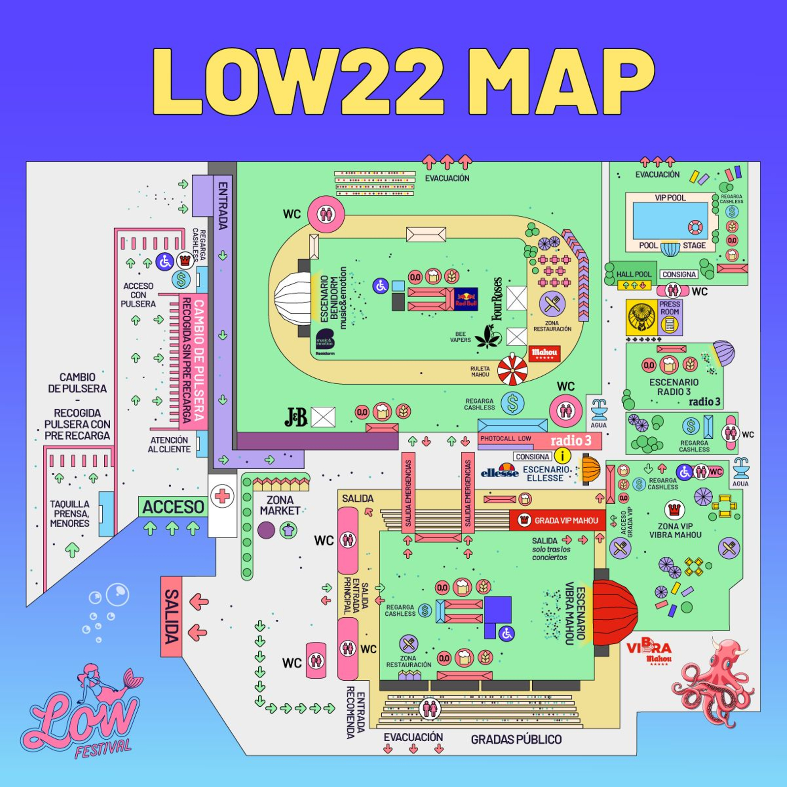 Mapa del festival amb els punts d'interés
