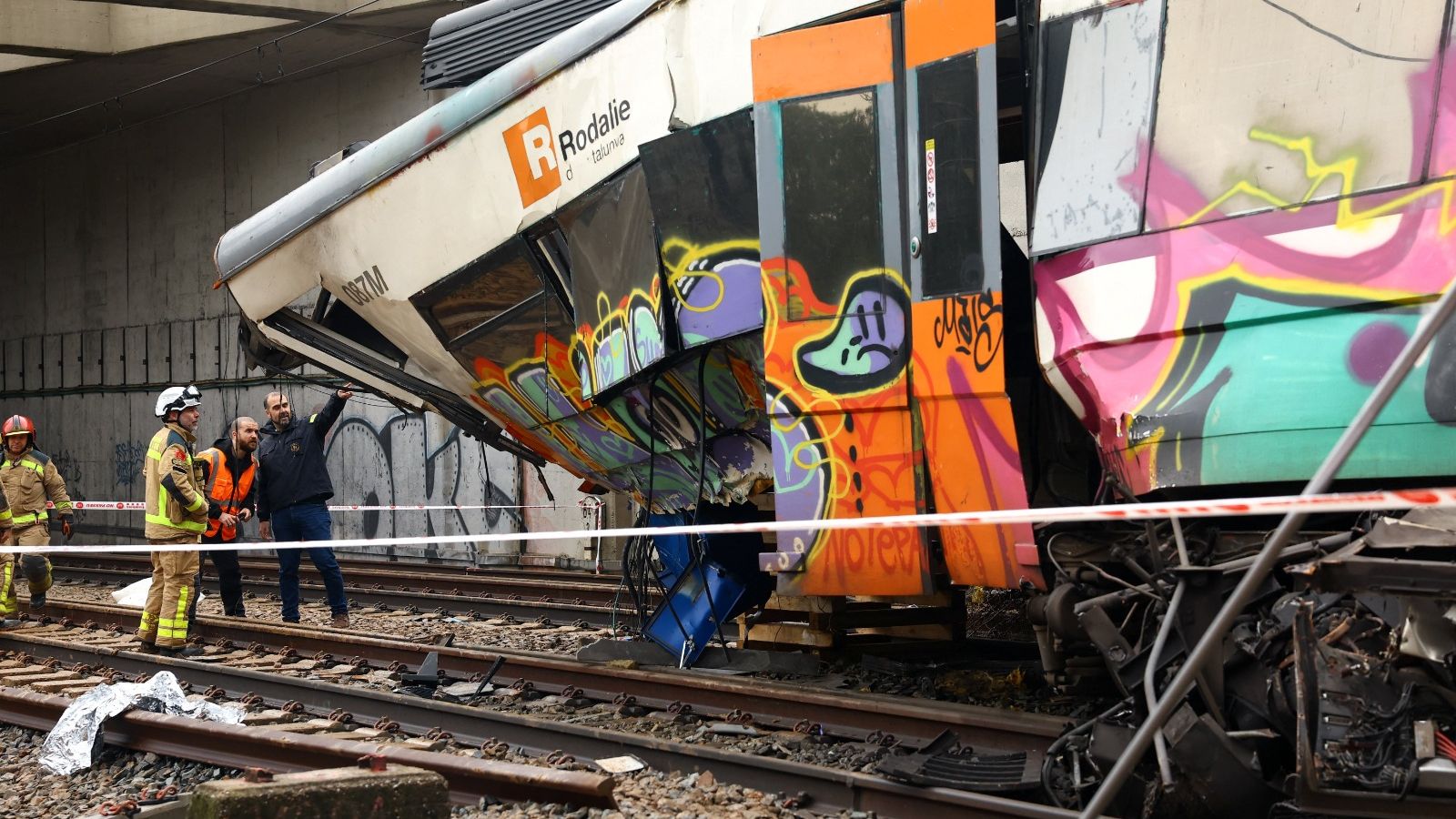 Imatge del tren sinistrat