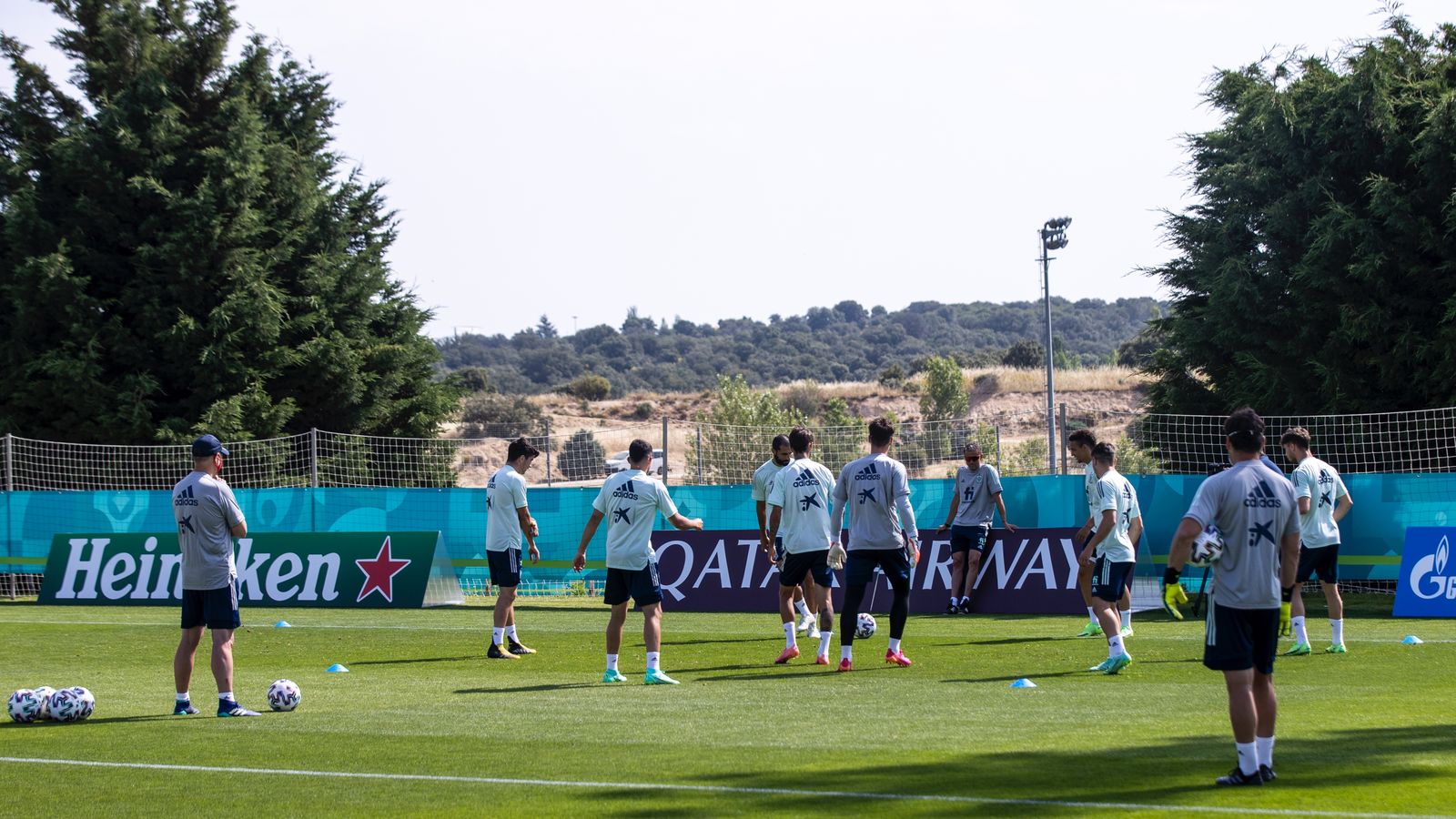 Els jugadors de la bambolla, en un entrenament