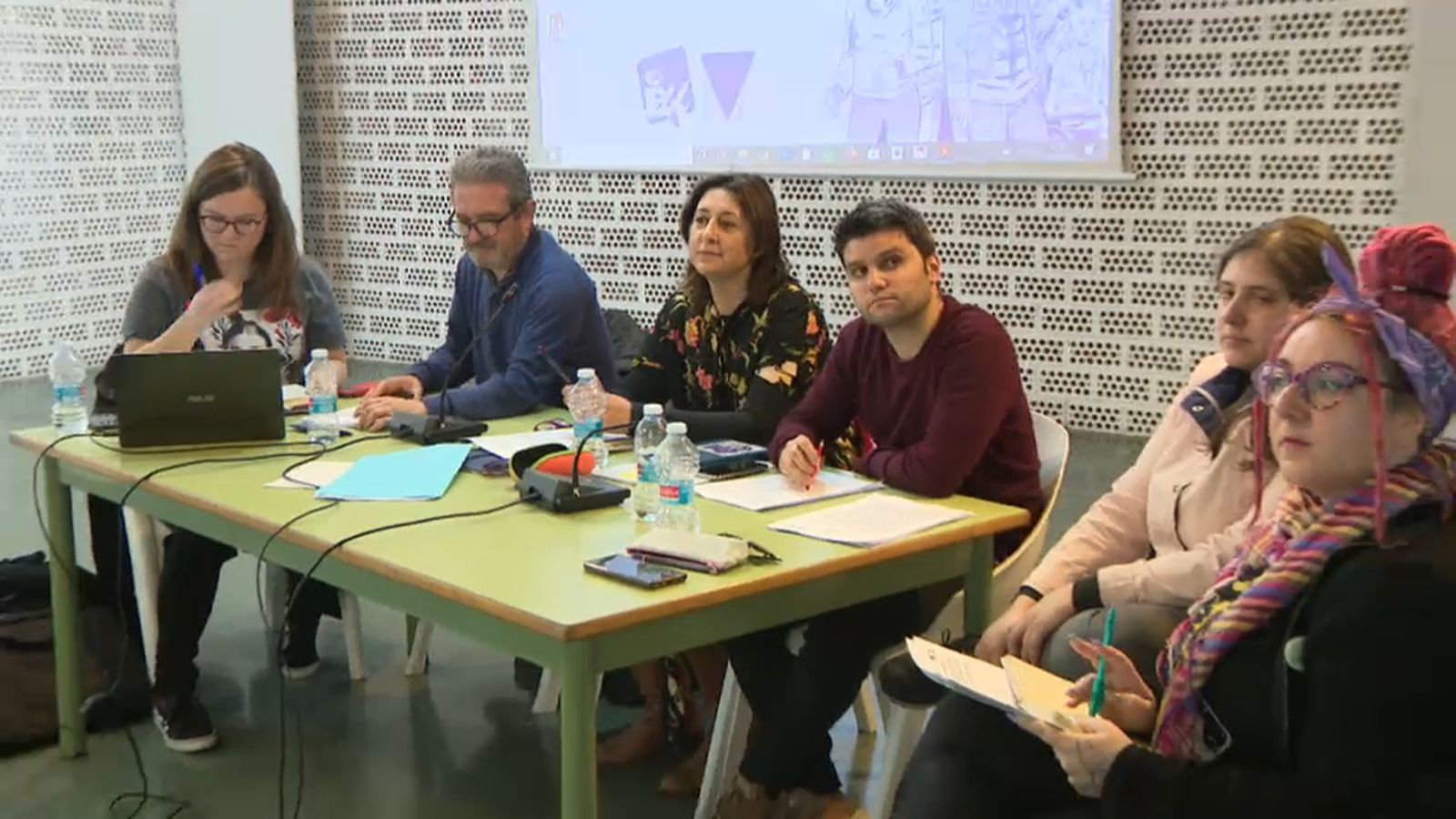 La coordinadora general d'Esquerra Unida del País Valencià, Rosa Pérez Garijo, durant el Consell Polític Nacional