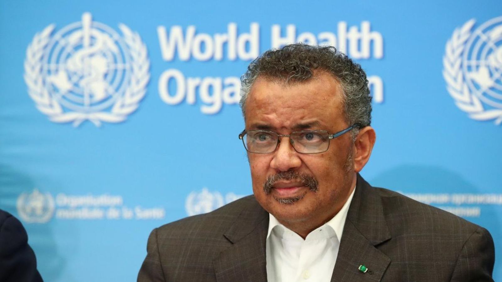 El director de l'OMS Tedros Adhanom en roda de premsa
