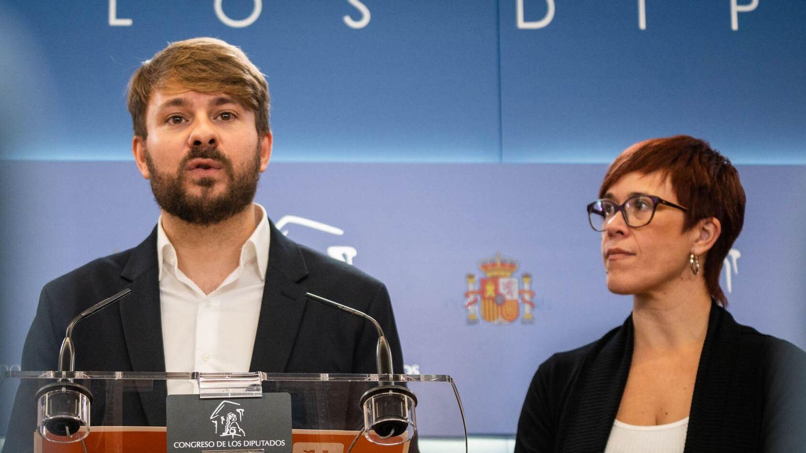Els diputats de Compromís-Sumar Alberto Ibáñez i Àgueda Micó