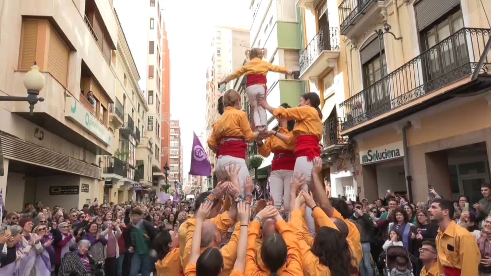 Castelló de la Plana, durant les manifestacions del 8M