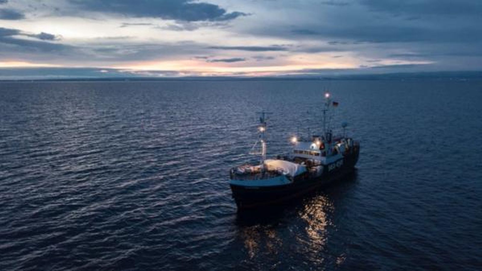 Vista aèria del vaixell Alan Kurdi