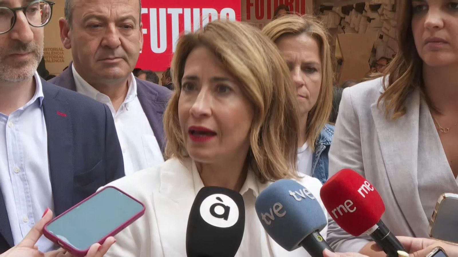 Raquel Sánchez, aquest dimarts, a València