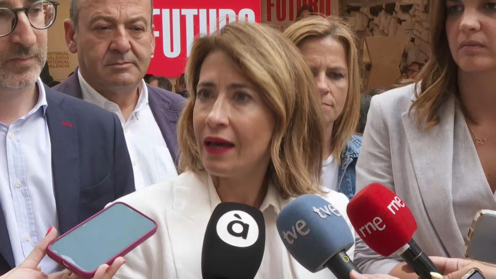 Raquel Sánchez, aquest dimarts, a València