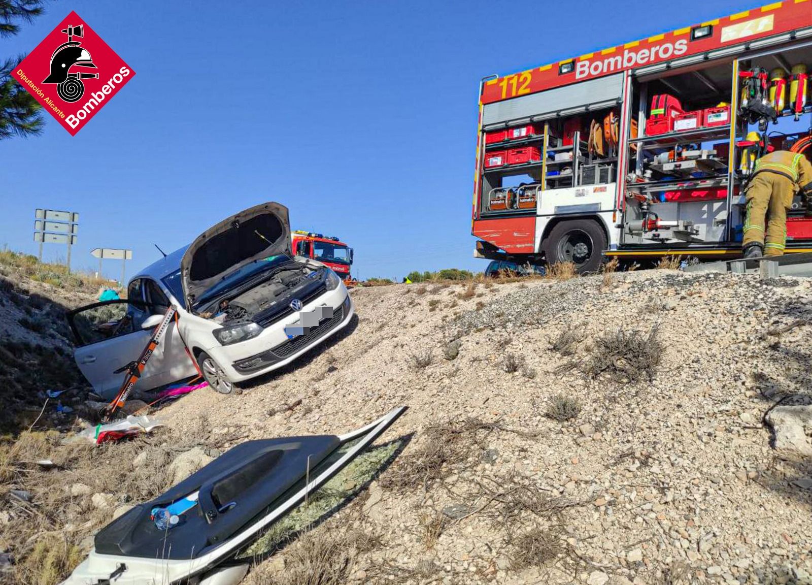 Imatge d'un dels cotxes accidentats