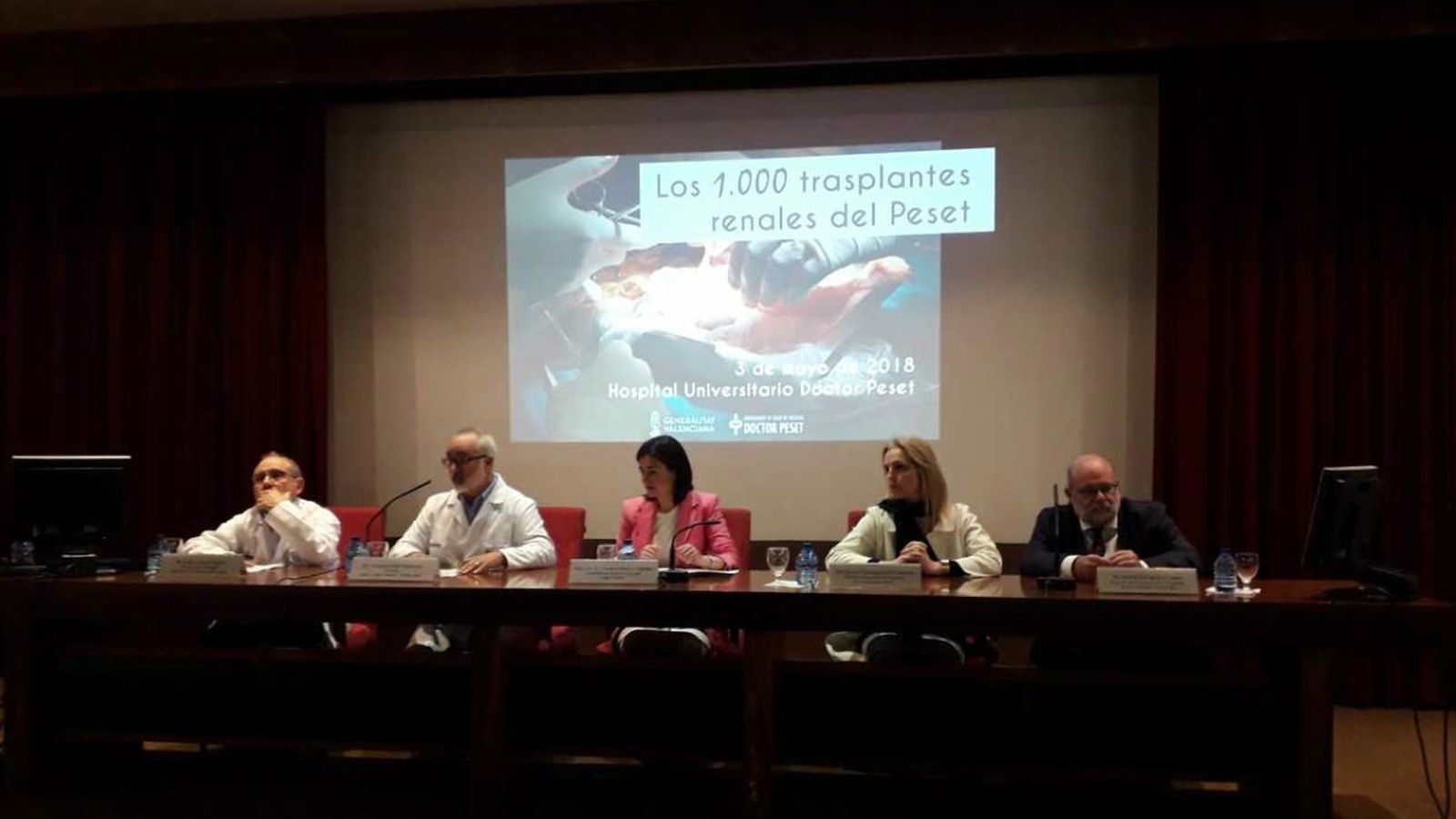 Acte de celebració a l'Hospital Doctor Peset de València