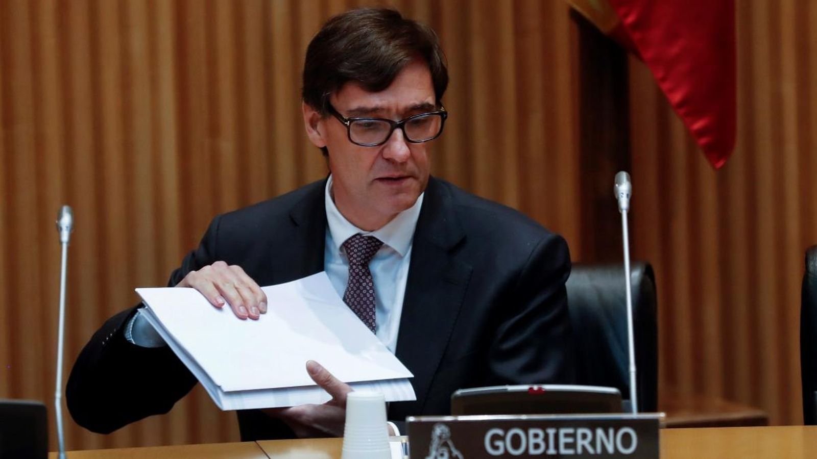 Illa, durant la compareixença en la Comissió de Sanitat del Congrés