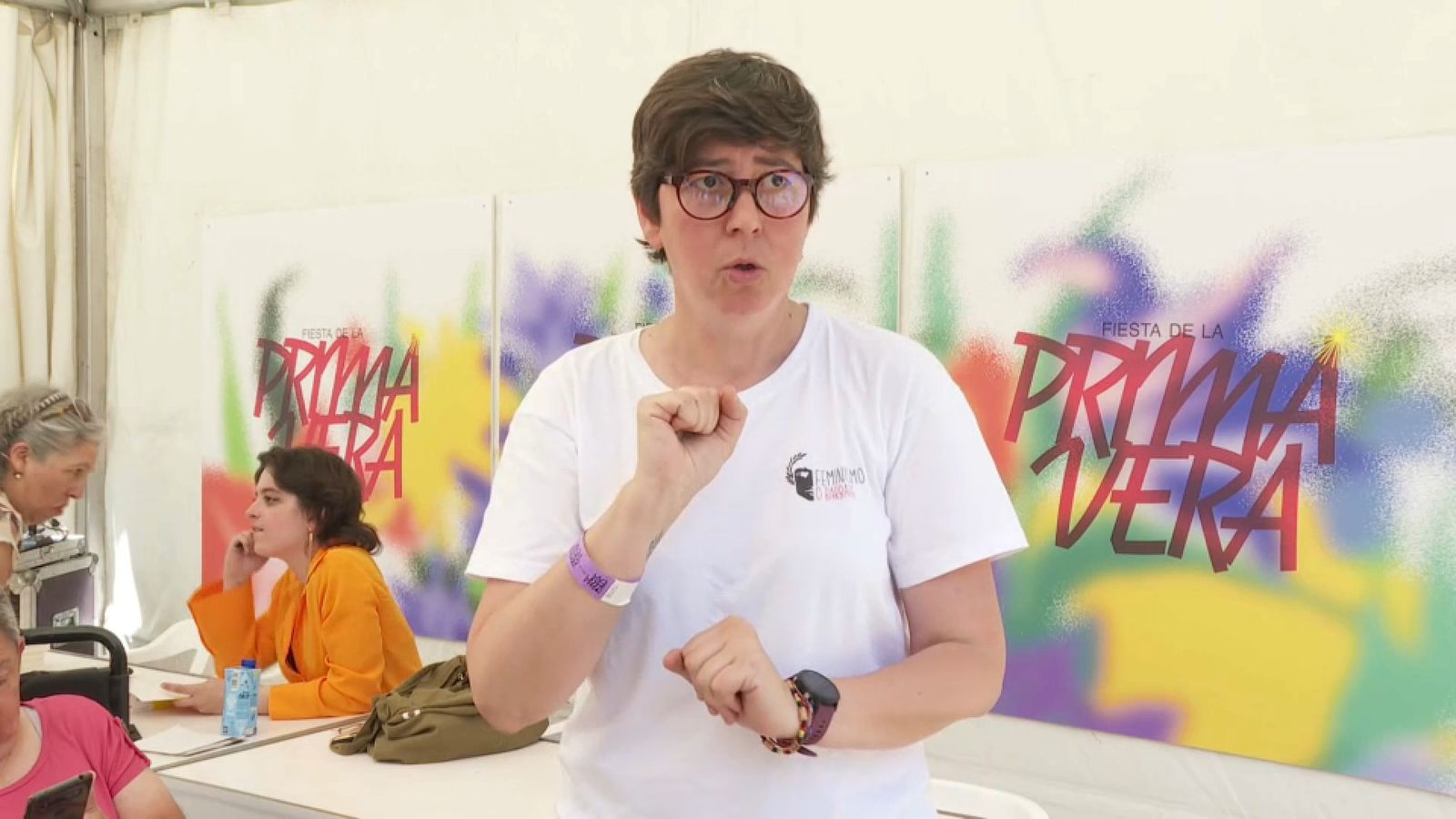 La coordinadora autonòmica de Podem, Pilar Lima, en la Festa de la Primavera de la formació