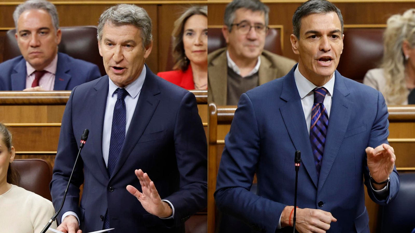 Feijóo i Sánchez, este dimecres al Congrés