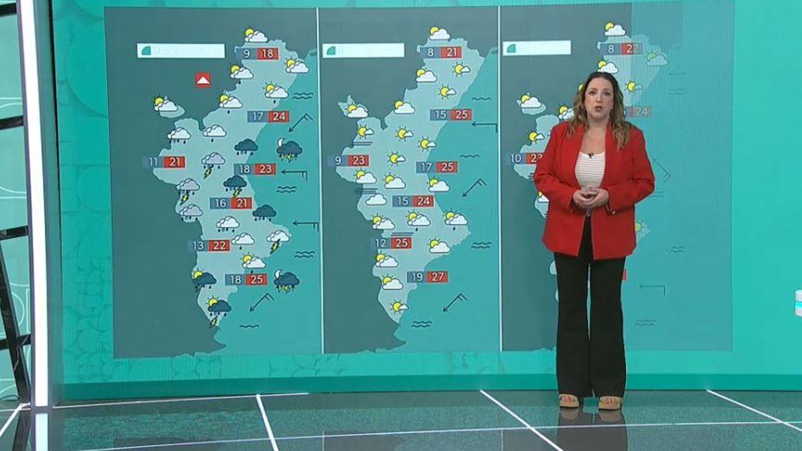 Previsió de l'oratge per a hui: s'esperen precipitacions abundants per l'elevada humitat ambiental i la temperatura del mar