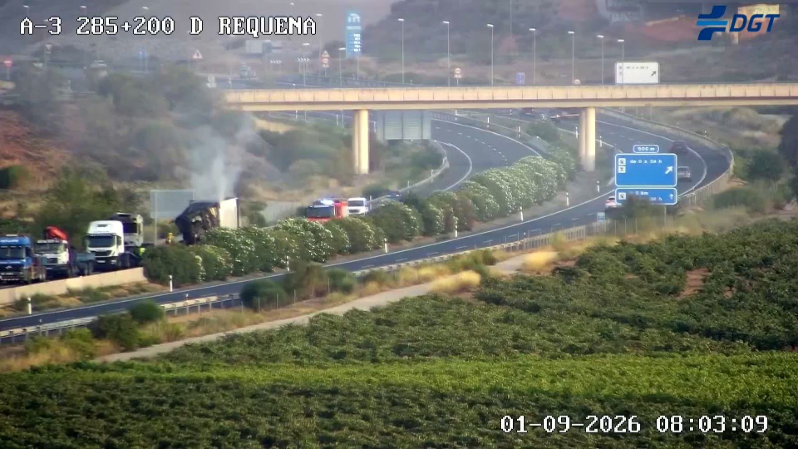 Situació a l'autovia A-3, este dimarts