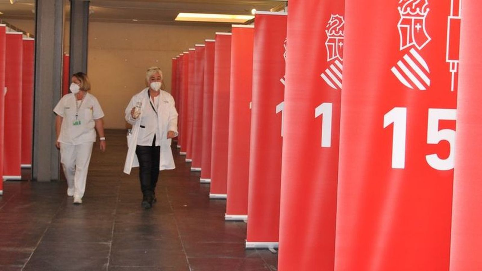 Espai de vacunació massiva a l'auditori i Palau de Congressos de Castelló