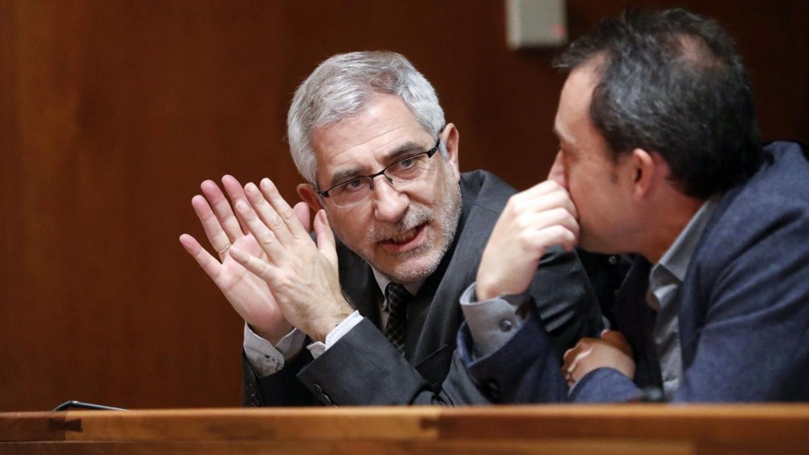 El líder d'Esquerra Oberta, Gaspar Llamazares, el 21 de desembre a Oviedo