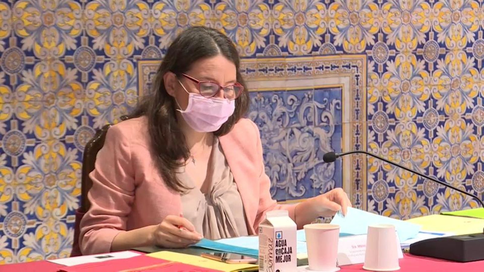 Mónica Oltra en el ple del Consell