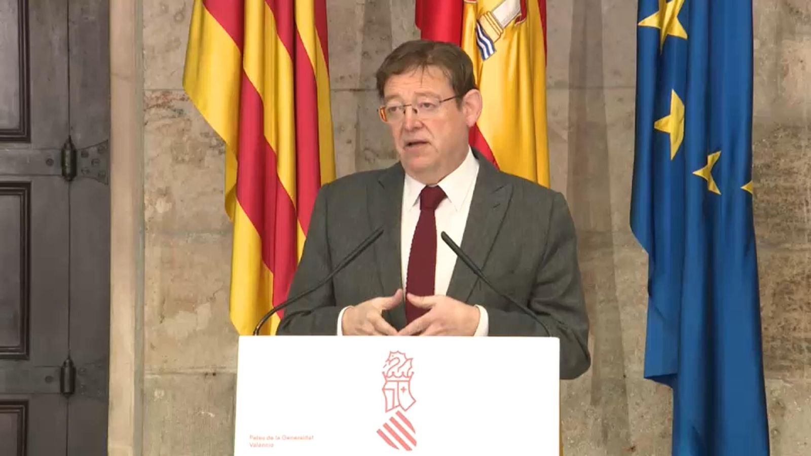 Ximo Puig, durant la compareixença