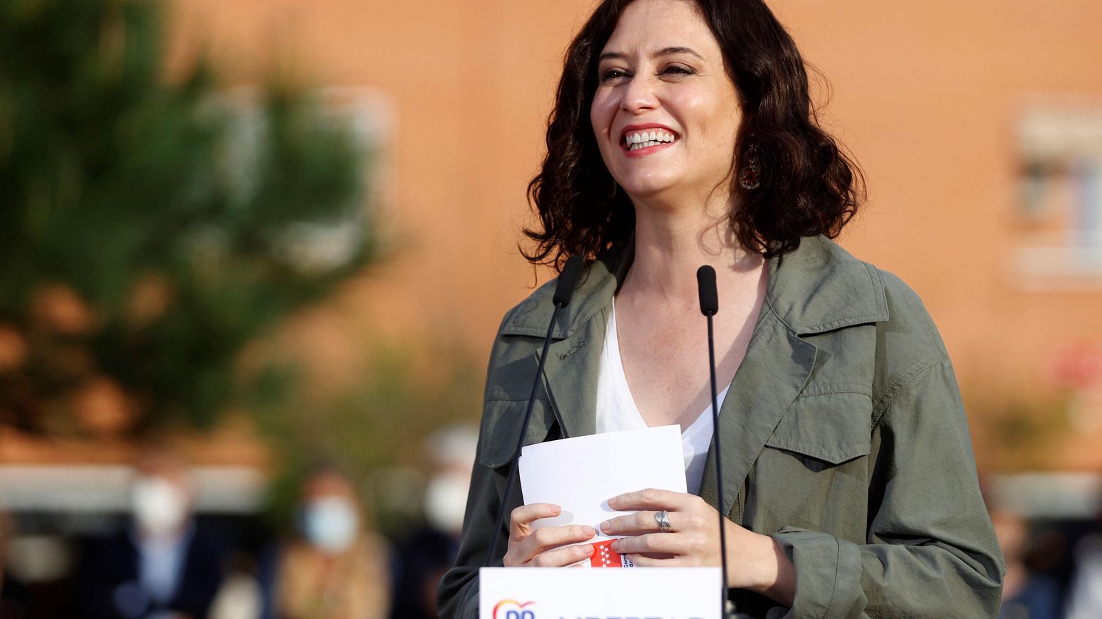 Isabel Díaz Ayuso en un acte electoral del PP de Madrid