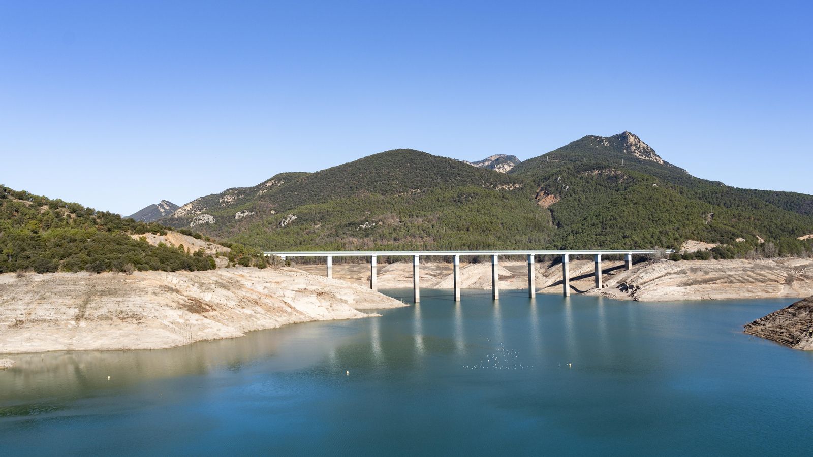 El pantà de la Baells, a la comarca catalana del Berguedà, aquest dimecres