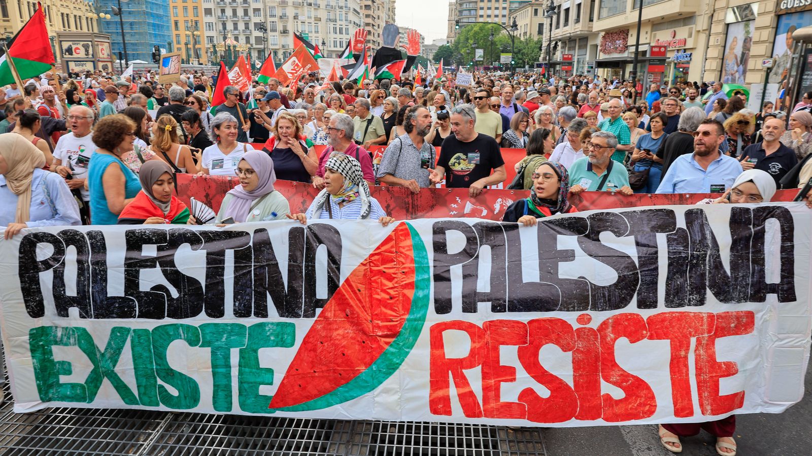 Manifestació 'Aturem el genocidi a Palestina' d'este dissabte a València
