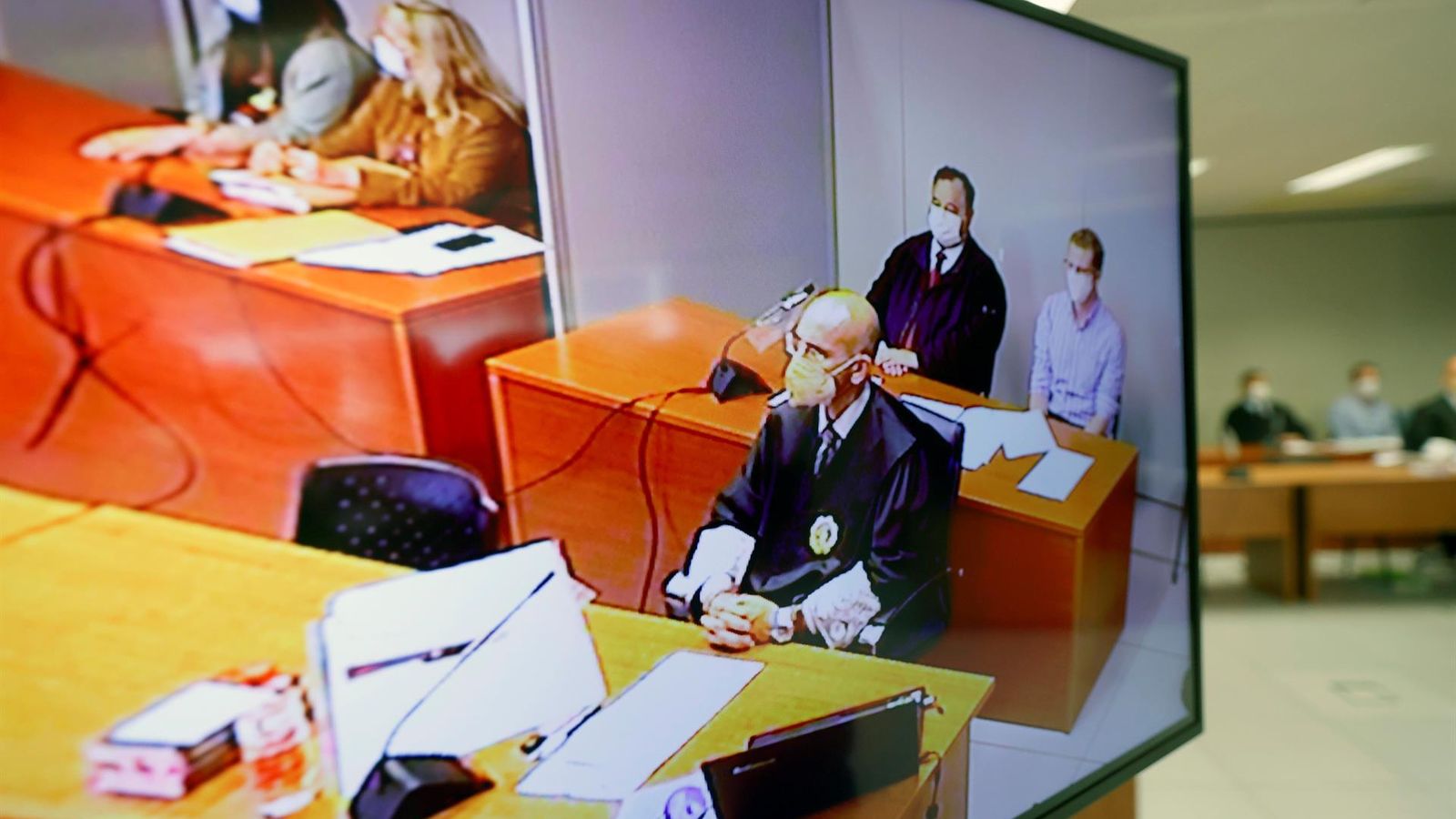 Vista de la sala on se celebra el juí contra María Gombau i Gabriel Carbajal, acusats de matar els fills el 1 de març del 2019