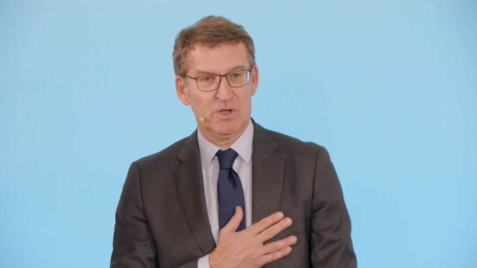 El president del PP, Alberto Núñez Feijóo, aquest dimecres a Lleó