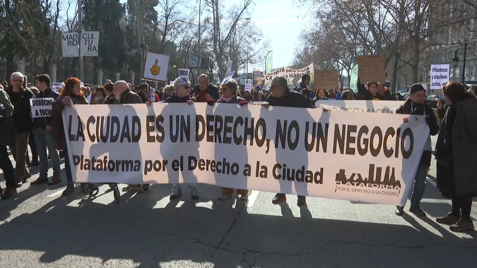 Manifestació pel dret a l'habitatge a Madrid