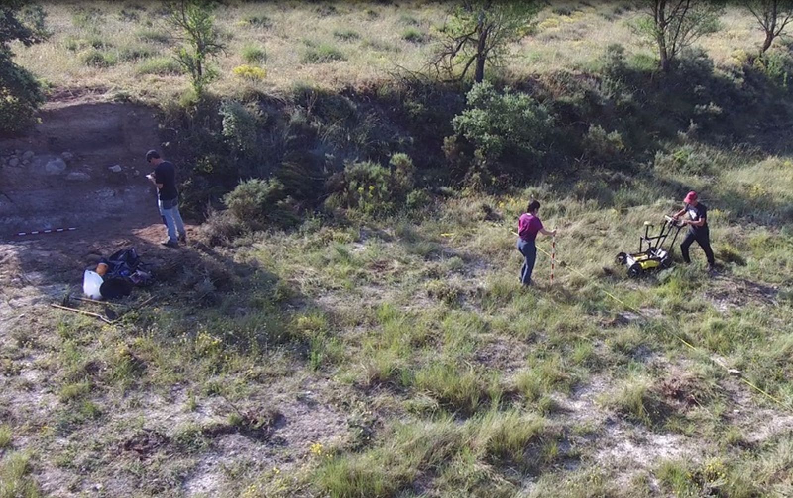 Els investigador durant el treball de camp